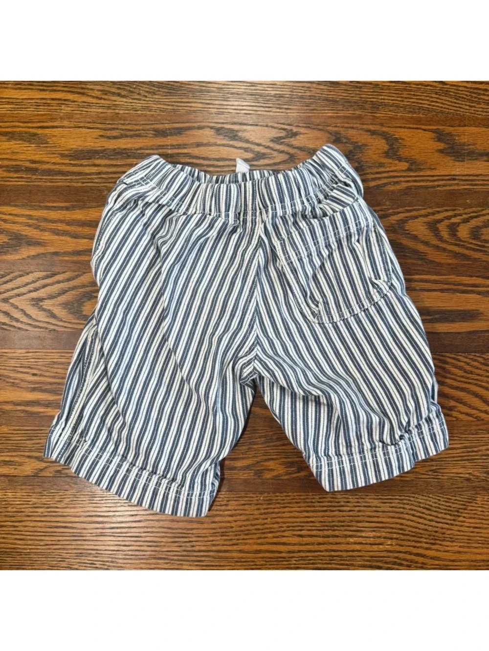 Hanna Andersson Boys Striped Shorts Blue And White Drawstring Size 4/5T